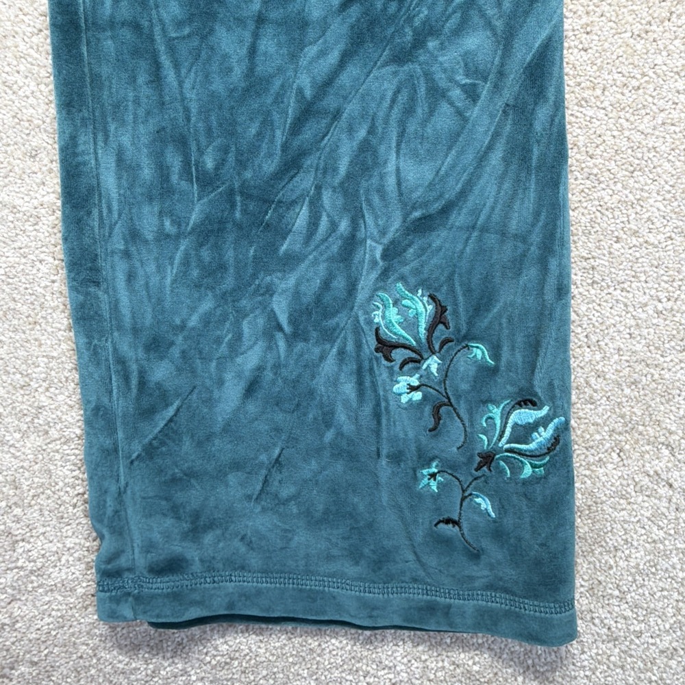 Relativity Velour Lounge Jogger Pants Womens 2X (FITS 36 X 29) Green Comfort NEW - Picture 3 of 12